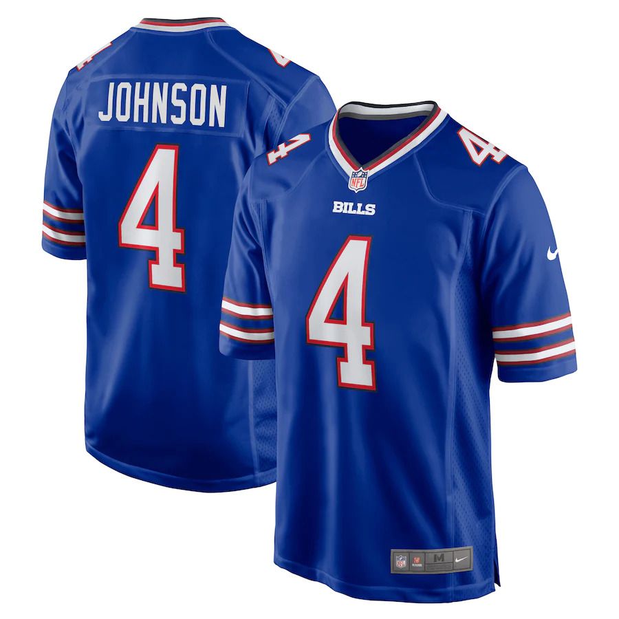 Men Buffalo Bills #4 Jaquan Johnson Nike Royal Game NFL Jersey